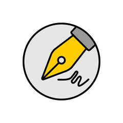 Illustration Vector Graphic of Pen, signature Icon