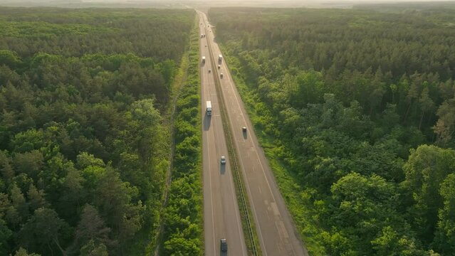 Delivery truck cargo travel traffic countryside highway transport highway logistic summer car drive travel