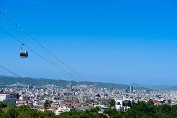 Albania, Tirana capital city, view from east hills, Cable Car.