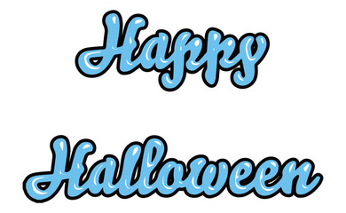 Happy Halloweenの文字の素材