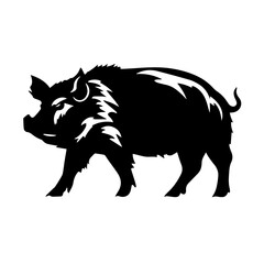 Obraz na płótnie Canvas boar silhouette illustration 