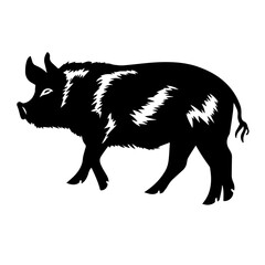 boar silhouette illustration 
