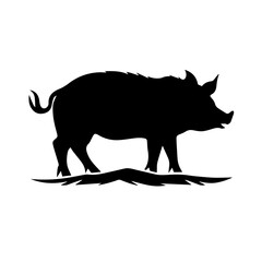 boar silhouette illustration 