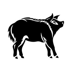 boar silhouette illustration 
