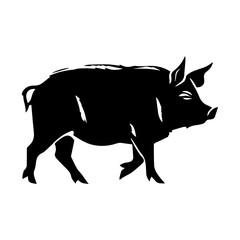boar silhouette illustration 