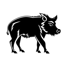 boar silhouette illustration 