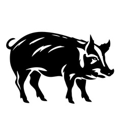 boar silhouette illustration 