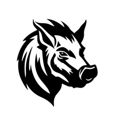 Fototapeta premium boar silhouette illustration 