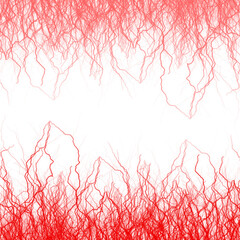 Lightning frame, thunder, lightning illustration, red lightning