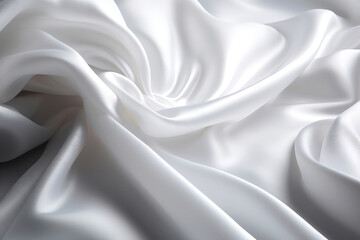 Naklejka na ściany i meble Plain white background, cloth, fabric, floating. AI generated