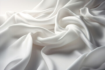 Obraz premium Plain white background, cloth, fabric, floating. AI generated