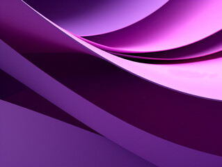 Abstract geometry background, waves curved lines in purple colors neon, AI Generation