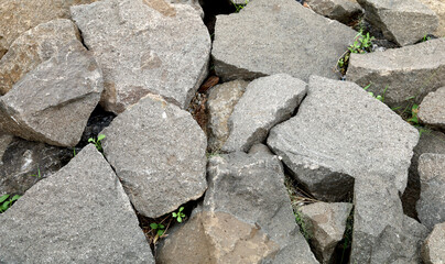 Many big stones texture as background