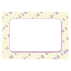 パール真珠フレーム・枠　イエロー　ポップ　