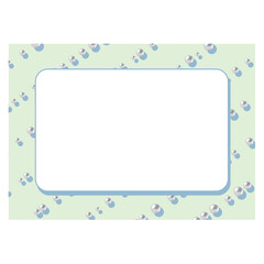 パール真珠フレーム・枠　グリーン　ポップ