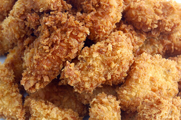 Delicious crunchy deep fried dori fish cubes