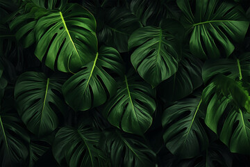 green leaves background generative ai