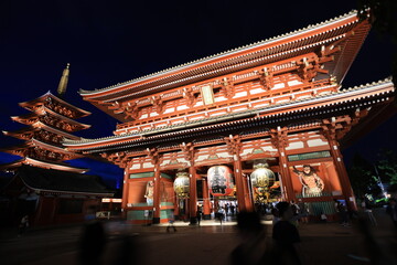 Sensoji Temple exterior. it is popular with both locals and tourists as its have been beginned...