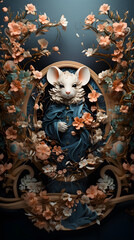 Generative AI, 12 zodiac is represent by using animals to be symbol including Rat, Ox, Tiger, Rabbit,  Dragon, Snake, Horse, Goat, Monkey, Rooster, Dog and pig. image style paper sculptures
