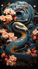 Generative AI, 12 zodiac is represent by using animals to be symbol including Rat, Ox, Tiger, Rabbit,  Dragon, Snake, Horse, Goat, Monkey, Rooster, Dog and pig. image style paper sculptures