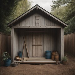 Simple grey shed