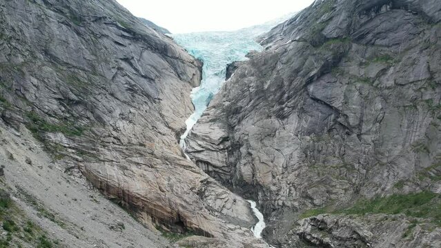 Briksdalsbre Glacier in the Jostedalsbreen National Park, Norway.