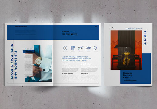 Blue Business Brochure Layout