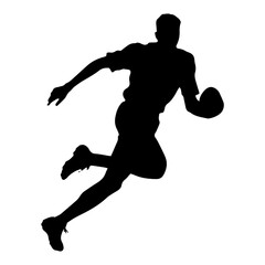 football player silhouette illustration 