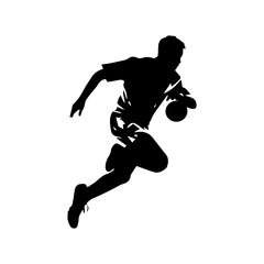 Fototapeta na wymiar football player silhouette illustration 
