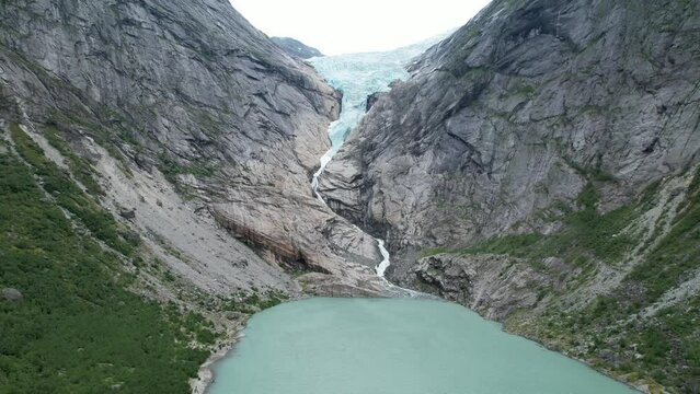 Briksdalsbre Glacier in the Jostedalsbreen National Park, Norway.
