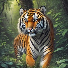 Fototapeta premium Tiger in the jungle