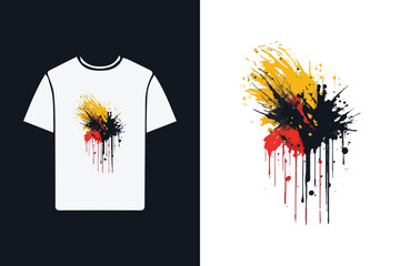 Paint abstract splatters and drips with various colors and textures