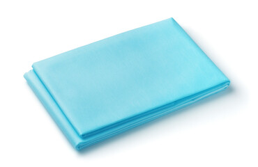 Folded blue non woven disposable tablecloth