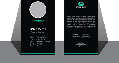 Id card with lanyard set isolated vector illustration. Blank plastic access card, name tag holder with pin ribbon, corporate card key, personal security badge, press event pass Office ID Card Template