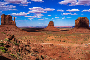 A broad view of Monument Valley Navajo Tribal Park