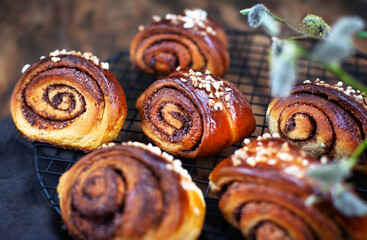 Homemade finnish cinnamon and cardamom rolls (buns)