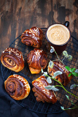 Homemade finnish cinnamon and cardamom rolls (buns)