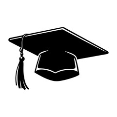 graduation cap silhouette illustration 
