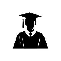 graduation cap silhouette illustration 