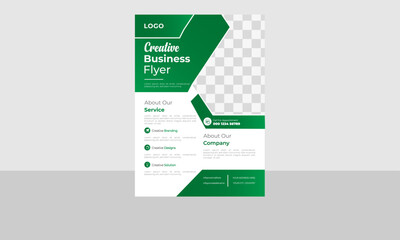 Modern stylish business flyer design template. 