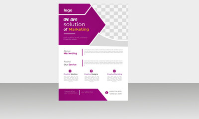 Professional business flyer design template. 