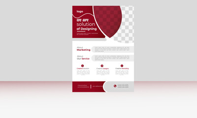 Modern stylish business flyer design template.