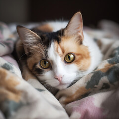 The embodiment of mystery and allure, a regal black feline with piercing green eyes steals the show.