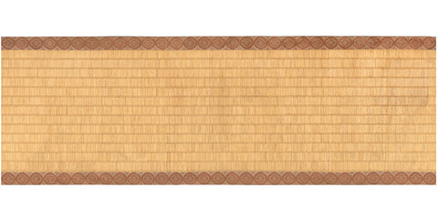 3d illustration of bamboo mat isolated on transparent background