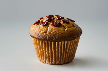 A muffin display on a light background 