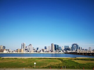 Fototapeta na wymiar 夏の淀川風景