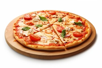 pizza isolated on white