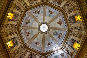 Fototapeta na wymiar Interior of the church of San Donato in Civita di Bagnoregio Viterbo Lazio Italy