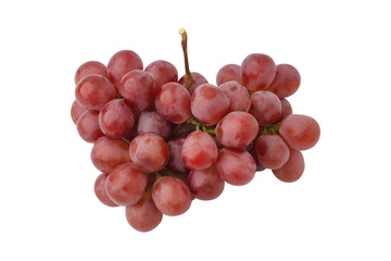 Bunch of red grapes isolated on transparent background