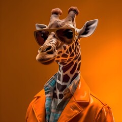 Der coole Blick: Eine Giraffe mit Sonnenbrille